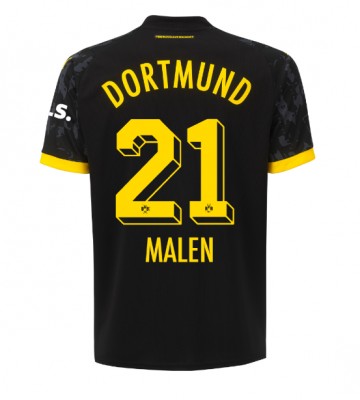 Borussia Dortmund Donyell Malen #21 Koszulka Wyjazdowych 2023-24 Krótki Rękaw